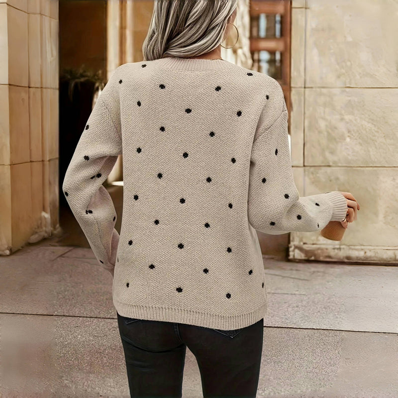 Petra | Elegant Polka Dot Sweater
