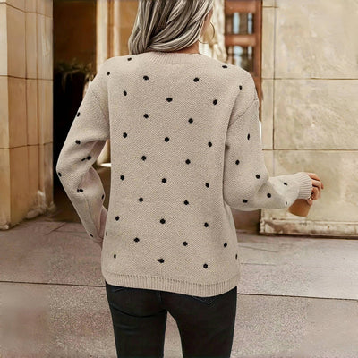 Petra | Elegant Polka Dot Sweater