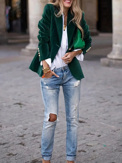 Julissa | Elegant velvet blazer