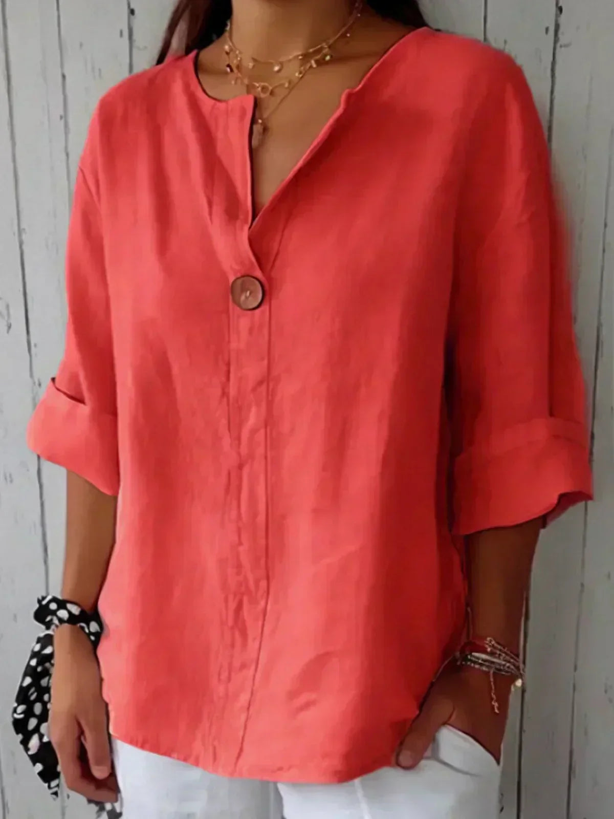 Jessa | Loose V-Neck Blouse