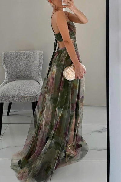 Giselle - Charming Maxi Dress with Floral Pattern