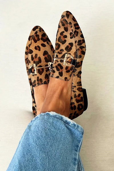 Juul | Elegant loafers with a pattern and subtle heels
