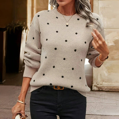 Petra | Elegant Polka Dot Sweater