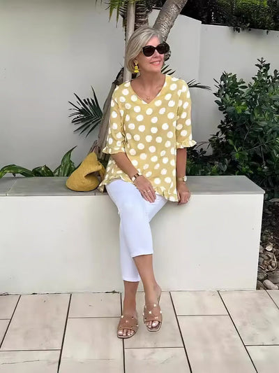 Chloe | V-Neck Élegante Top