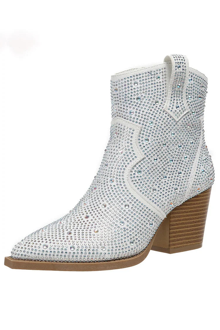 Melas | Elegant ankle boots with patchwork and zip