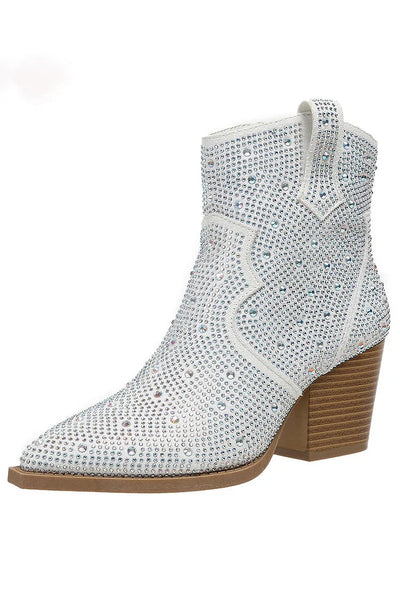 Melas | Elegant ankle boots with patchwork and zip