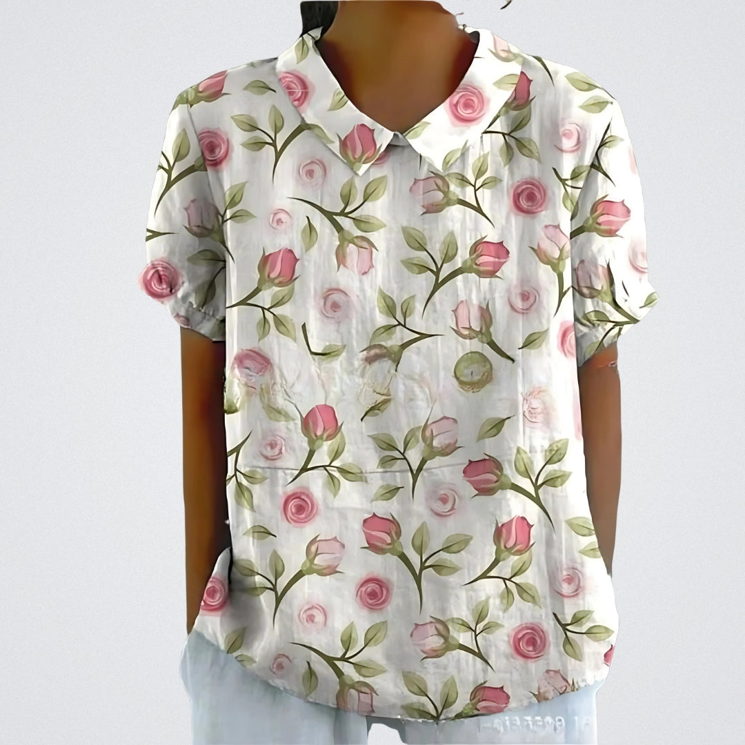 Valentine™ | Floral Linen Blouse