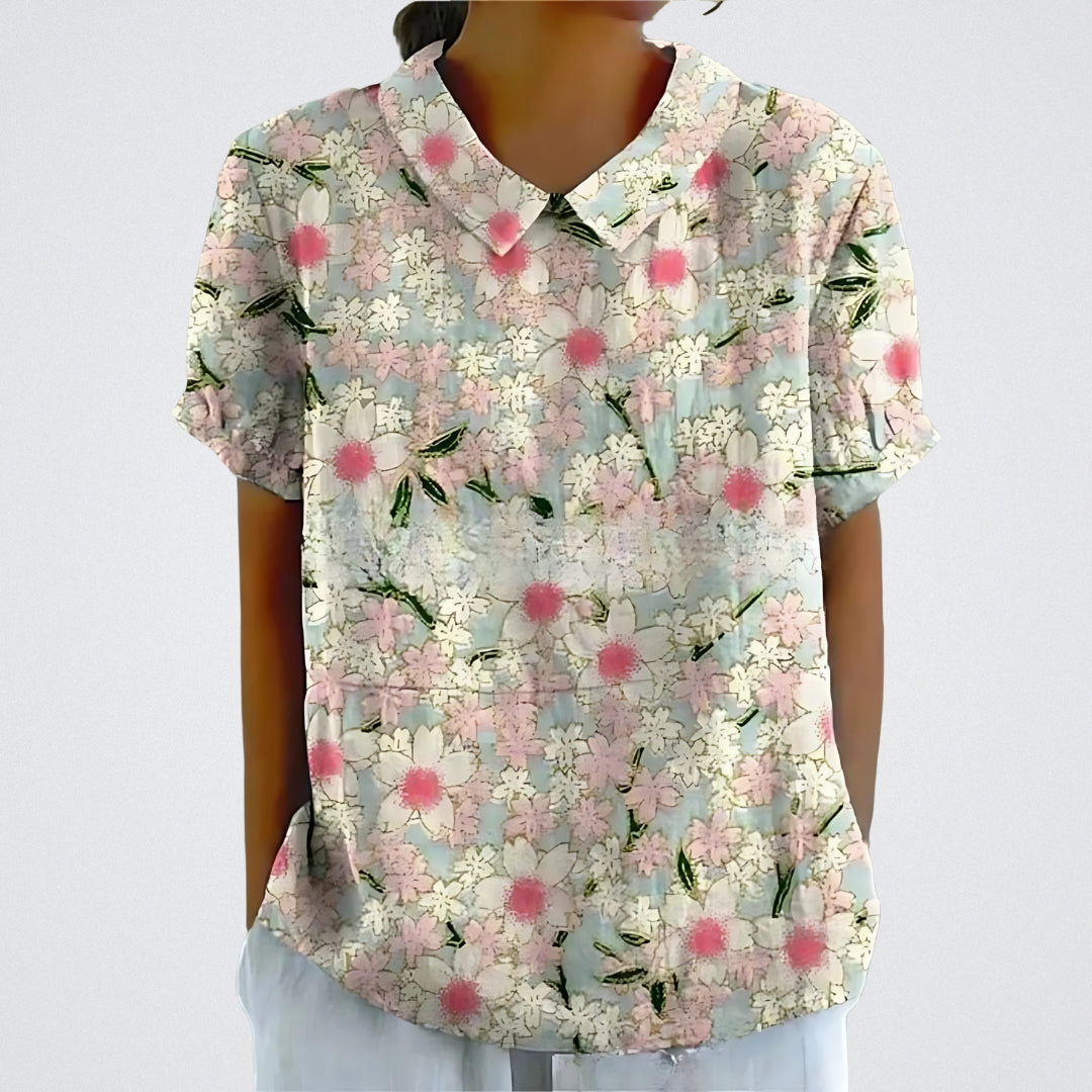 Valentine™ | Floral Linen Blouse