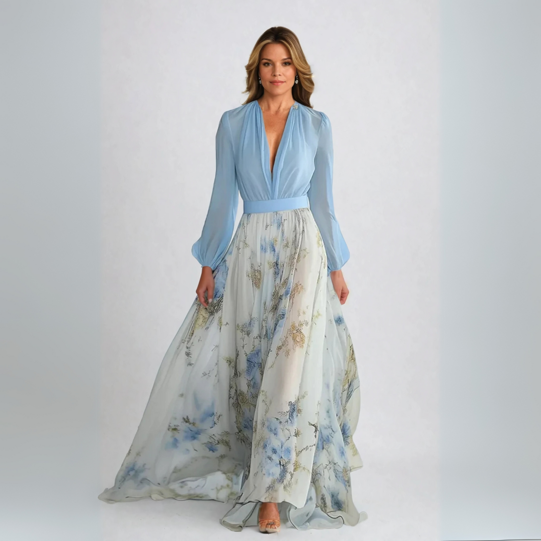 Dolores - Long Floral Print Dress