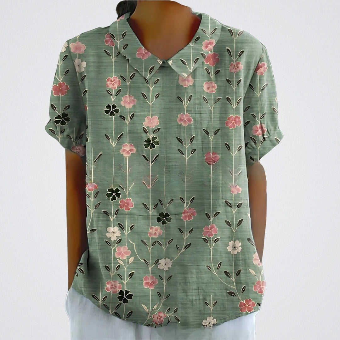 Valentine™ | Floral Linen Blouse