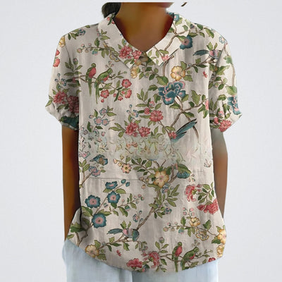 Valentine™ | Floral Linen Blouse