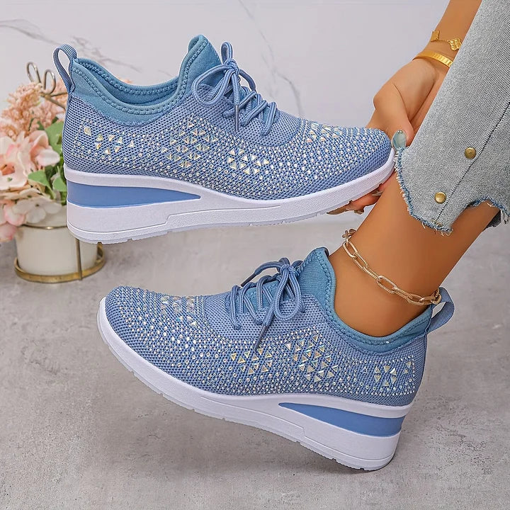 Giselle – Orthopaedic Trainers with Sparkling Rhinestones
