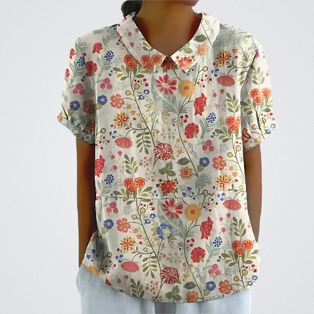 Valentine™ | Floral Linen Blouse
