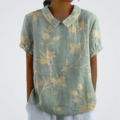 Valentine™ | Floral Linen Blouse