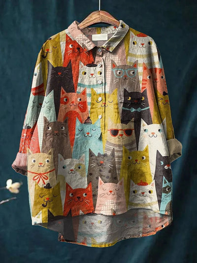Sheela | Cat Art Blouse