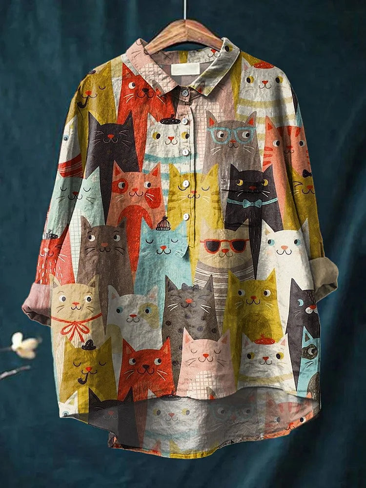 Sheela | Cat Art Blouse