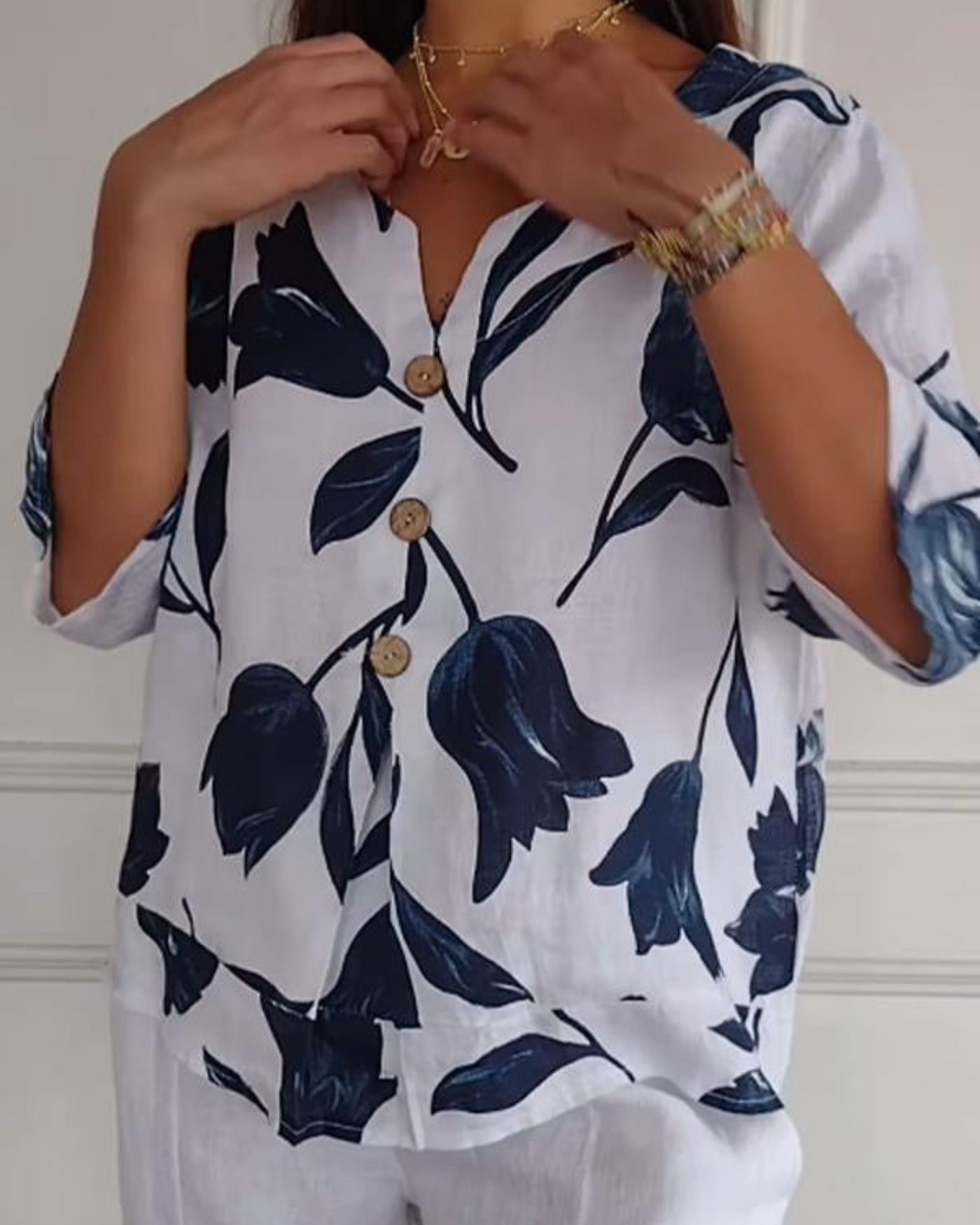 Elisa | Loose Floral Shirt