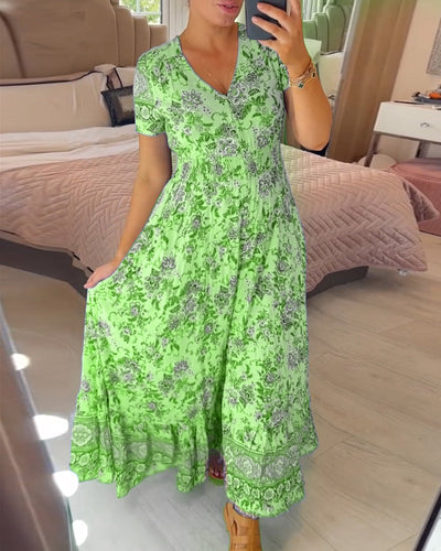 Wibia | Floral Dress with V-Neck