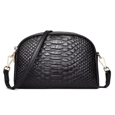 Cora | Chic Mini Crossbody Bag in Faux Leather with Crocodile Texture