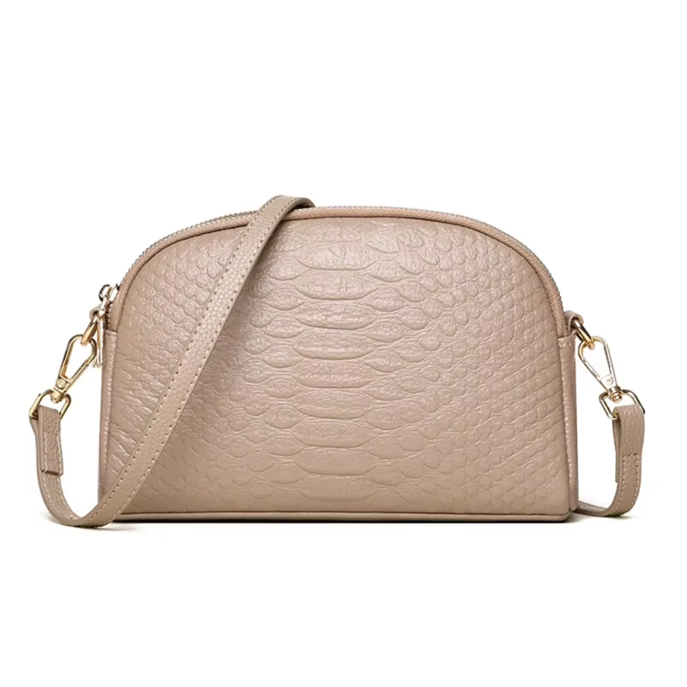 Cora | Chic Mini Crossbody Bag in Faux Leather with Crocodile Texture