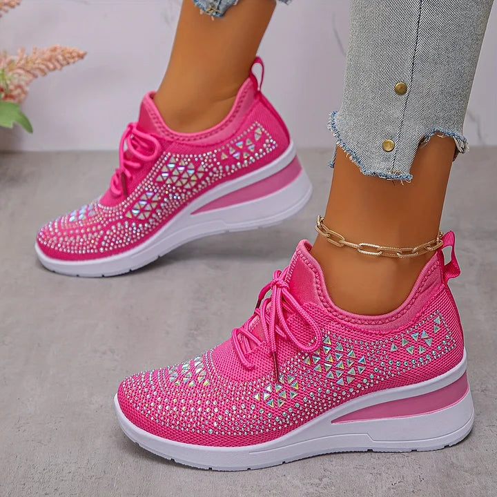 Giselle – Orthopaedic Trainers with Sparkling Rhinestones