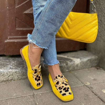 Sonia Sneakers with Animal Print and Decorative Buckle
