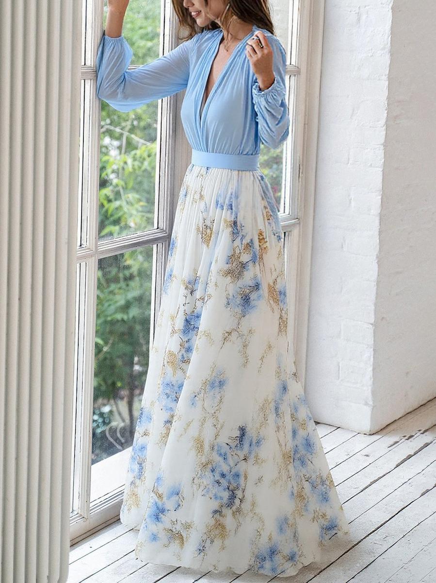 Dolores - Long Floral Print Dress