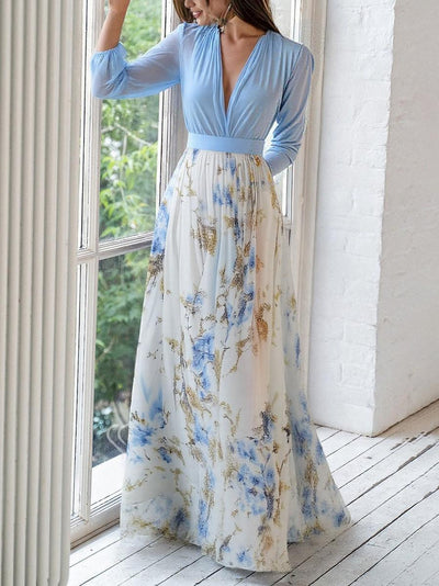 Dolores - Long Floral Print Dress