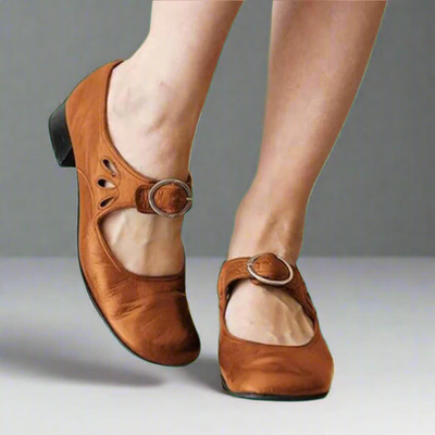 Denisa | Orthopaedic Leather Sandals with Comfortable Heel