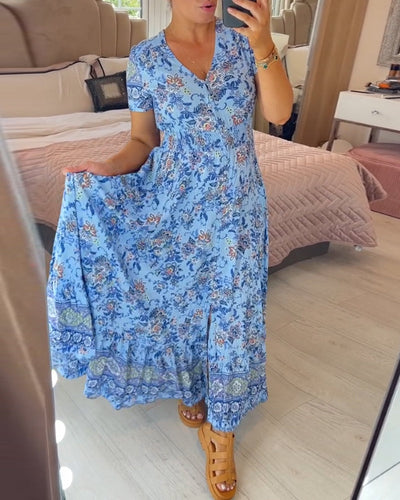 Wibia | Floral Dress with V-Neck