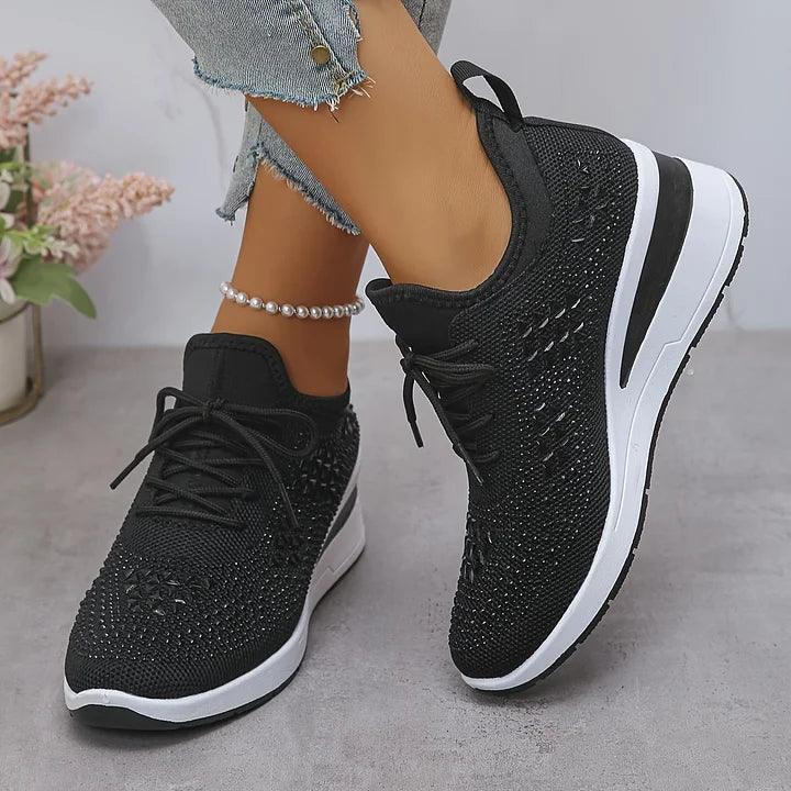 Giselle – Orthopaedic Trainers with Sparkling Rhinestones