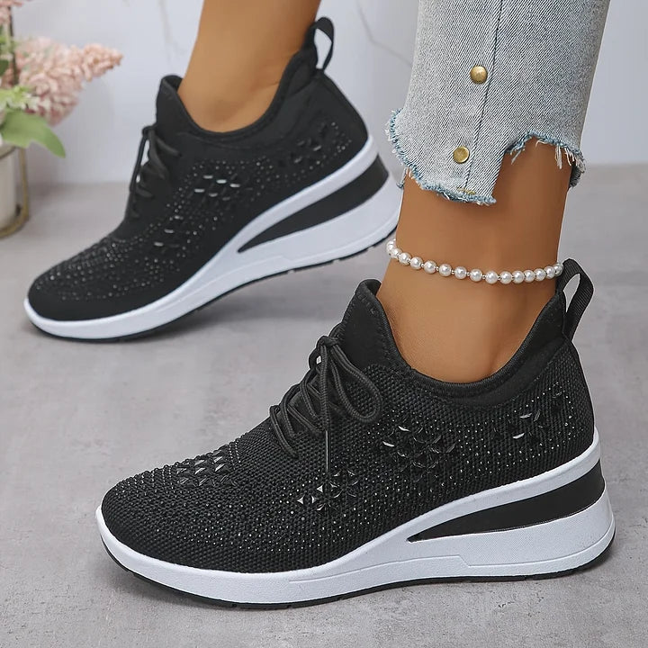 Giselle – Orthopaedic Trainers with Sparkling Rhinestones