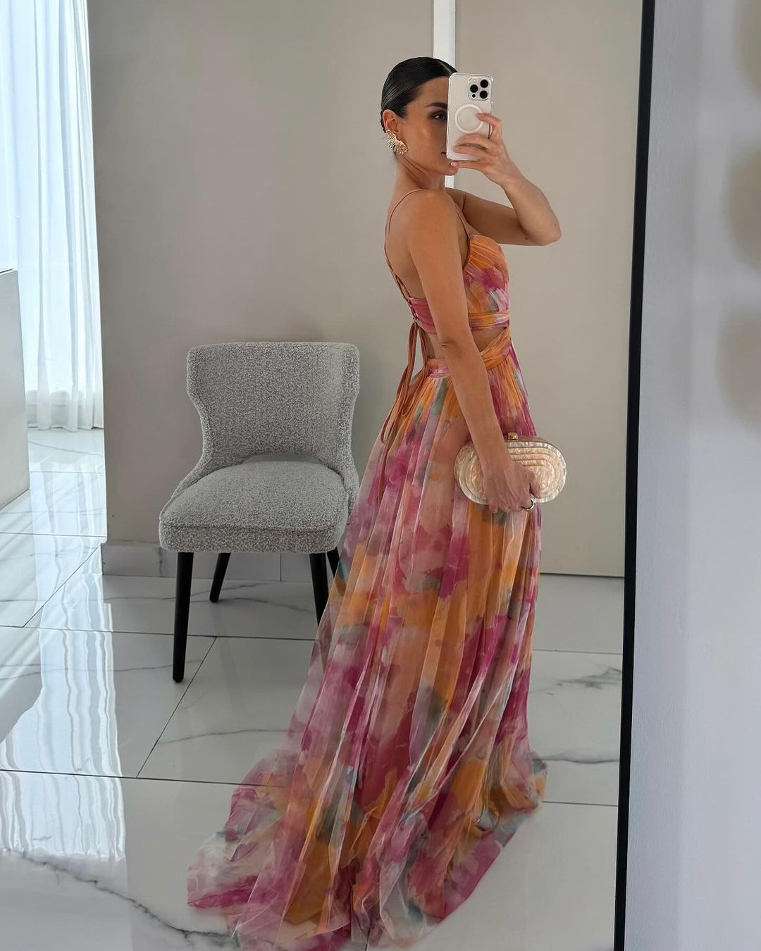 Giselle - Charming Maxi Dress with Floral Pattern