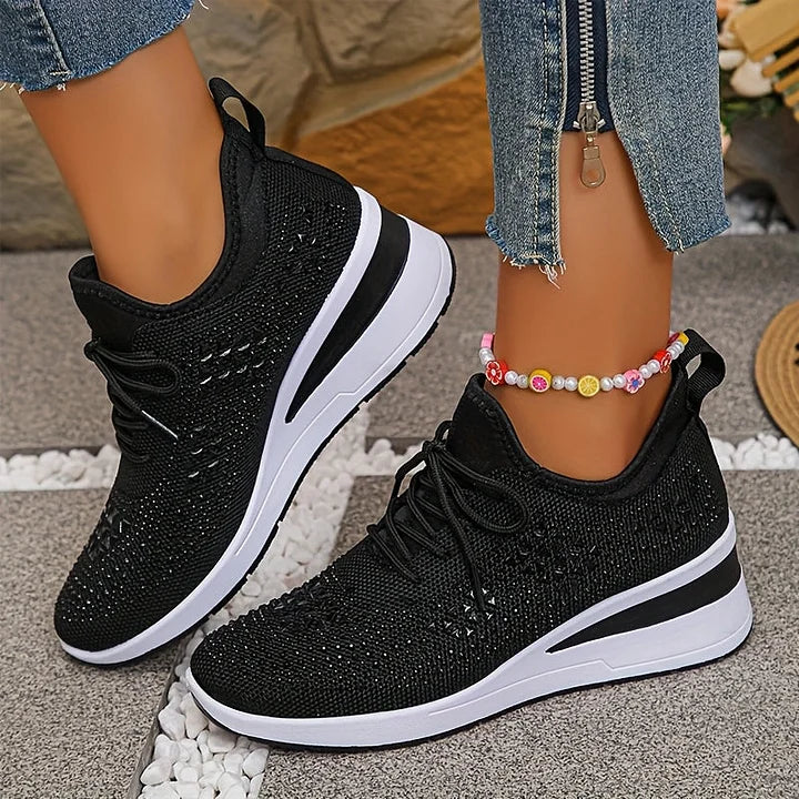 Giselle – Orthopaedic Trainers with Sparkling Rhinestones