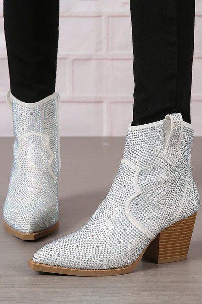 Melas | Elegant ankle boots with patchwork and zip