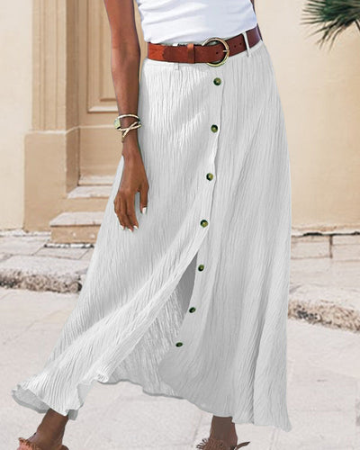 Syndy™ | Flowing Skirt with Buttons