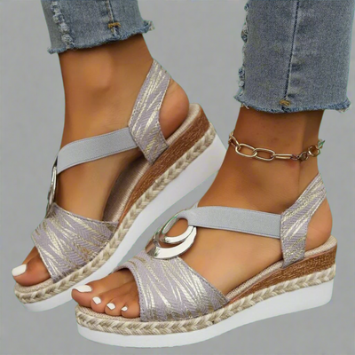 Dahlia | Handcrafted Wedge Sandals Made from Premium Materials