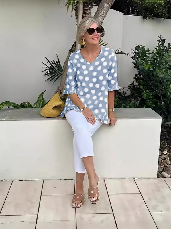 Chloe | V-Neck Élegante Top