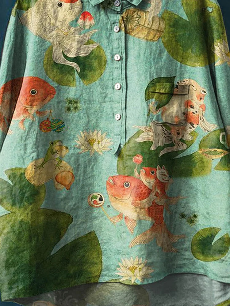 Rosie | Fish Art Blouse