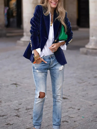 Julissa | Elegant velvet blazer