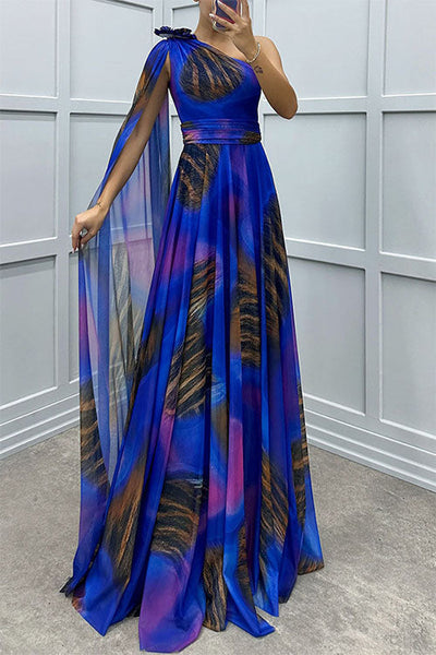 Lilliagirl – Strapless Chiffon Dress with Print