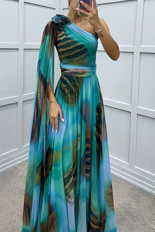 Lilliagirl – Strapless Chiffon Dress with Print