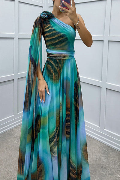 Lilliagirl – Strapless Chiffon Dress with Print