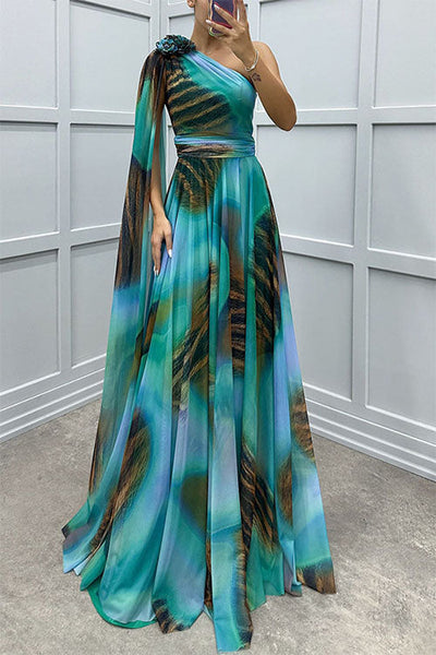 Lilliagirl – Strapless Chiffon Dress with Print