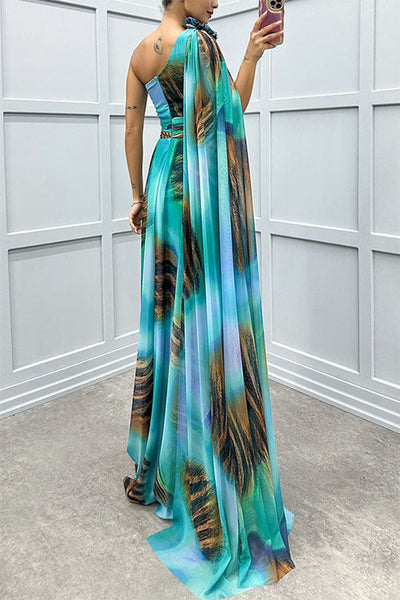 Lilliagirl – Strapless Chiffon Dress with Print