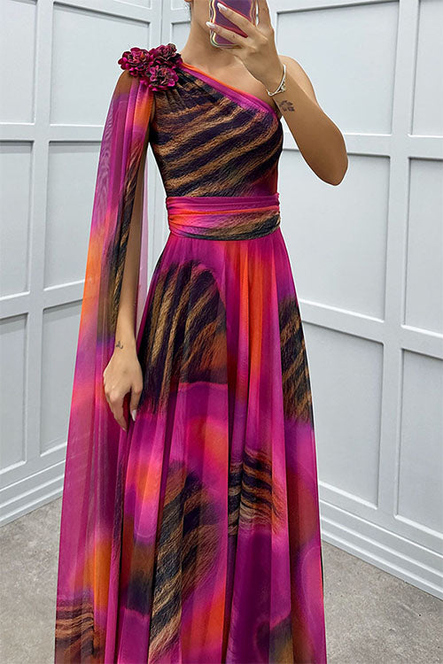 Lilliagirl – Strapless Chiffon Dress with Print