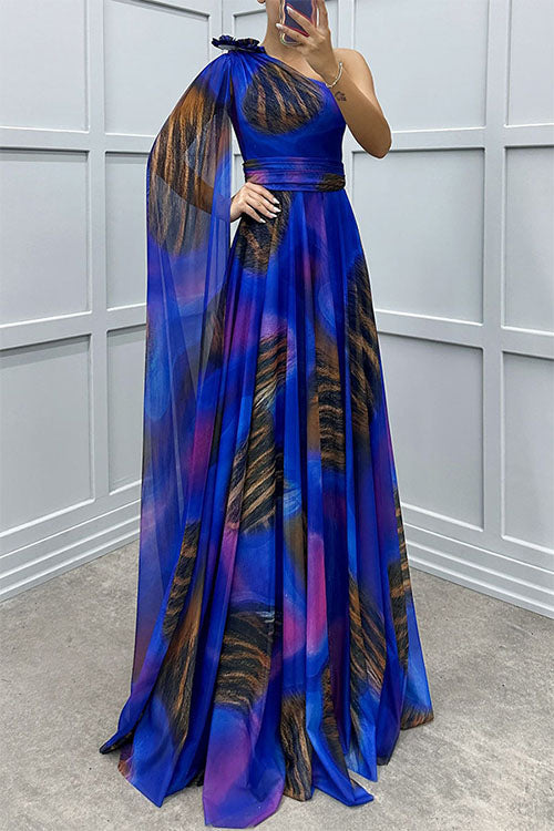 Lilliagirl – Strapless Chiffon Dress with Print