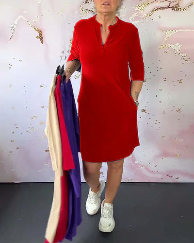 Hanne | Elegant Dress with V-Neck