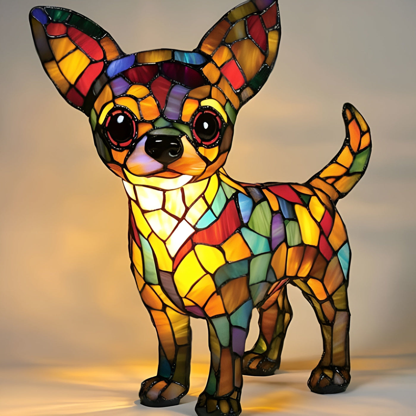 Choupette | Magisk Dog Lamp in Coloured Glass