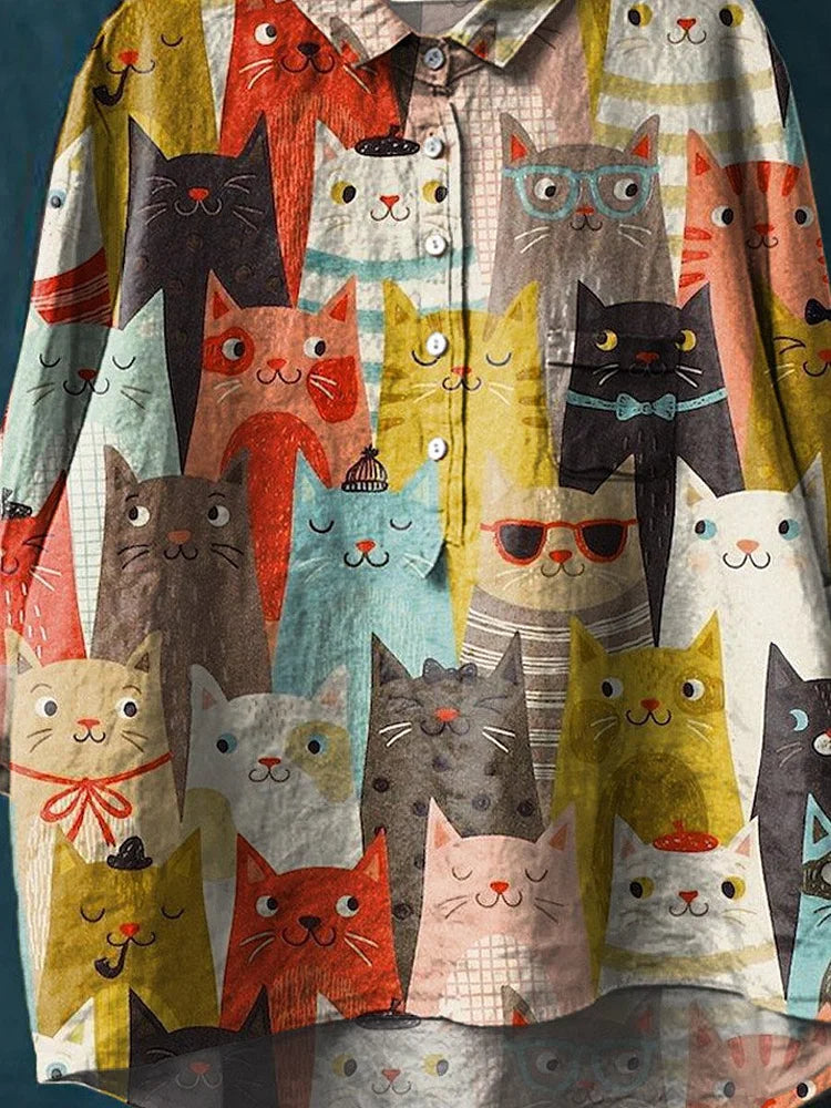 Sheela | Cat Art Blouse